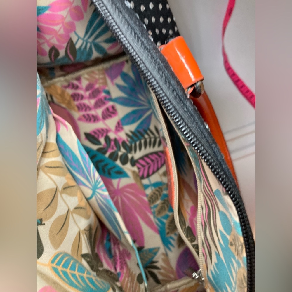 Studded Skull Satchel Handbag - Orange and Black by Lany by You - Picture 3 of 12